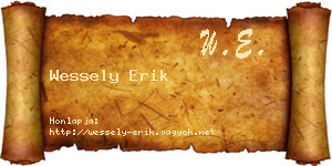 Wessely Erik névjegykártya